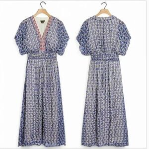 Anthropologie Oda Patterned Maxi Dress India Vineet Bahl Size 8